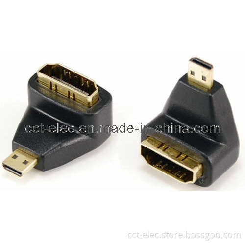 Micro HDMI Male to HDMI Female Adaptor, 90° Angle Type
